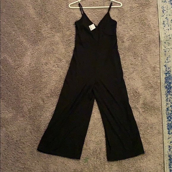 women's black romper pants